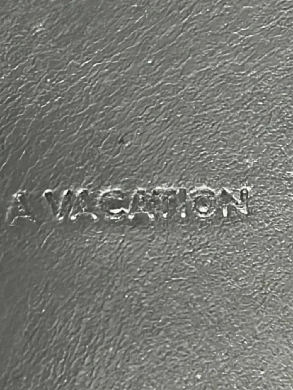 A VACATION 028-08141 Black Gray Leather Shoulder Bag